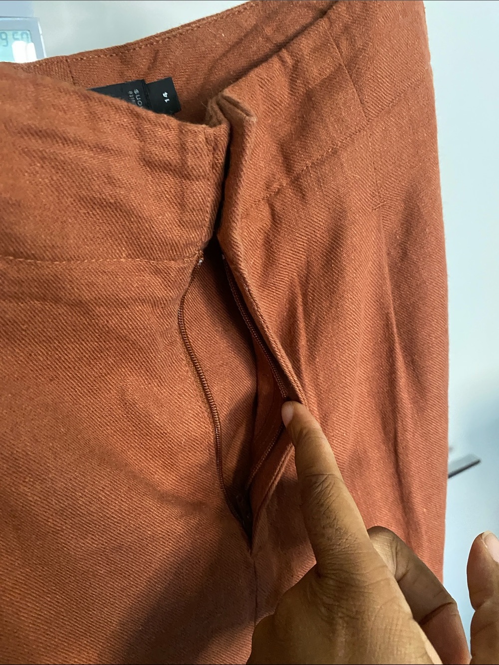 Simons Rust Orange Linen-Blend Jacket - Picture 14 of 17
